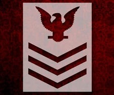 US Navy First Class Petty Officer Stencil Reusable 8.5 x 11 Inches for Painting