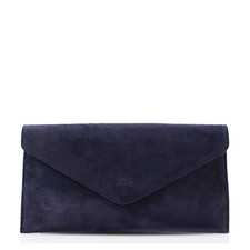 Womens Real Suede Leather Envelope Chain Clutch Ladies Fashion Party Evening Bag