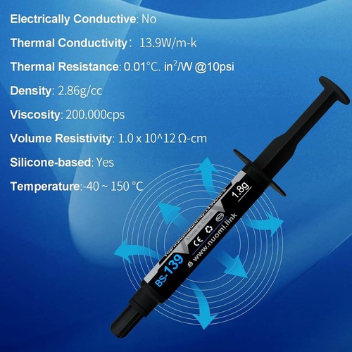 Efficient 1.8g Thermal Paste, Superior Carbon Formula for Long-Lasting Cooling - 第 4/9 張圖片