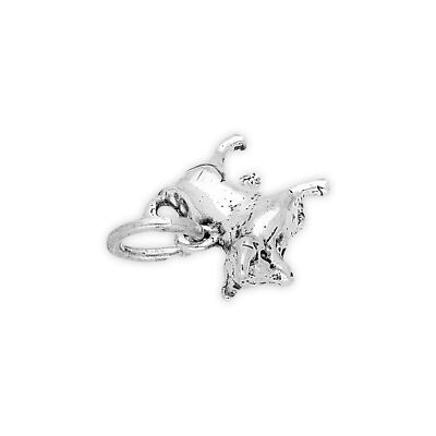 TheCharmWorks Sterling-Silber Stier Sternzeichen CharmanhÃ¤nger | Taurus Charm