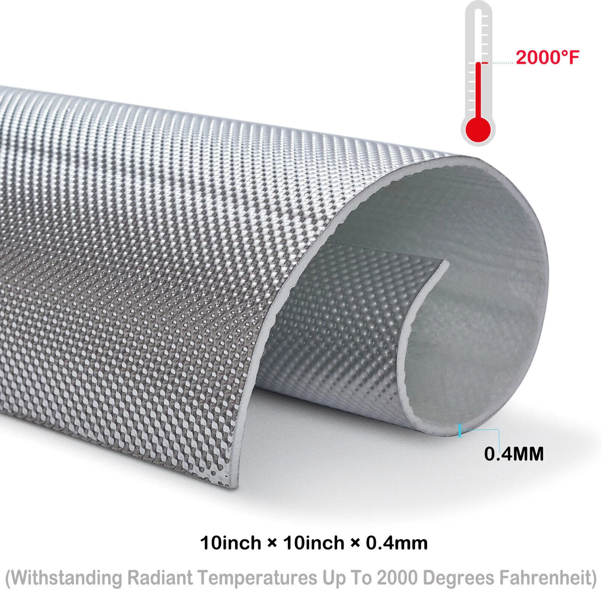 Self Adhesive Heat Shield Insulation Thermal Temperature Aluminized Blanket  Mat | eBay