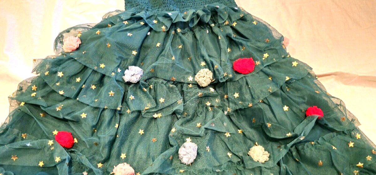 green emerald velvet dress NWT Mini Boden Christmas Tree Tulle Dress main image 0