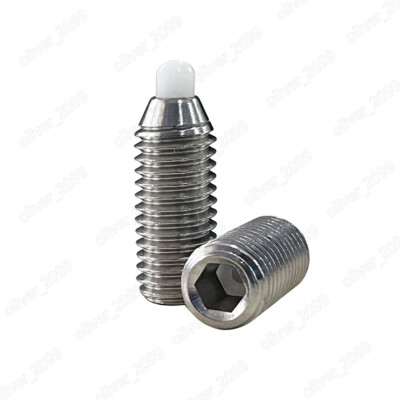 304 Stainless Steel Hex Socket Set Screws Nylon Pin head Spring Plunger M3-M12