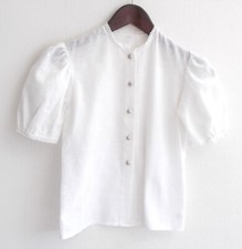 Children's traditional blouse cream with lace size 140
