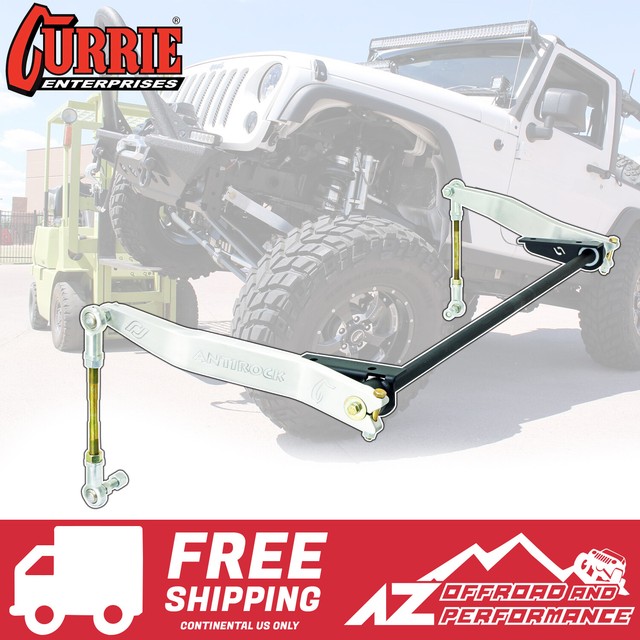 Currie AntiRock Front Sway Bar Kit Aluminum Arms & Steel Mounts Jeep