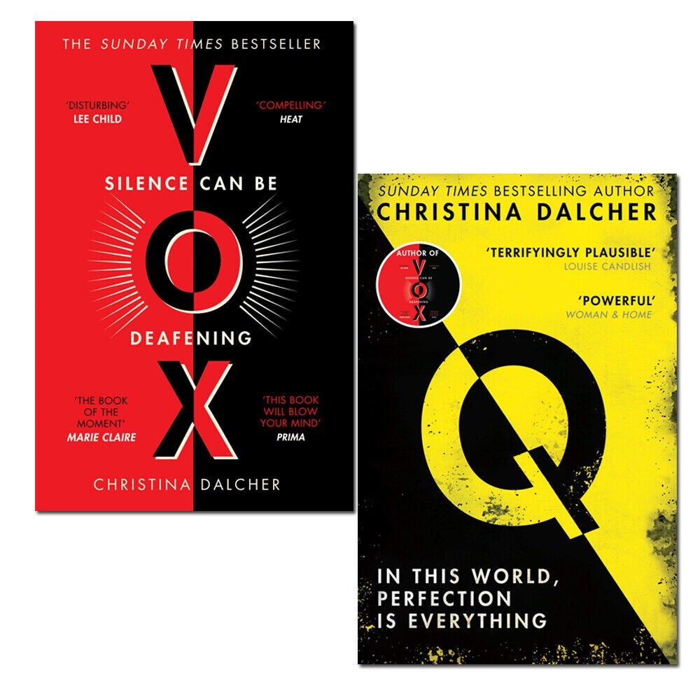 Christina Dalcher 2 Books Set Pack Q:In This World Perfection is Everything, VOX