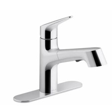 New KOHLER Vin Single-Handle Pull-Out Sprayer Kitchen Faucet in Polished Chrome