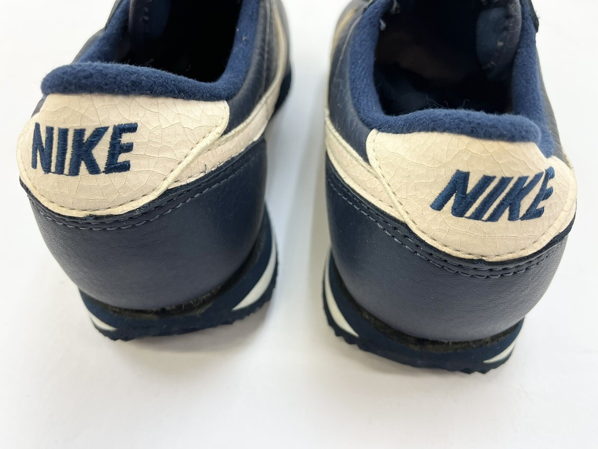 1990 Nike Leather Cortez Limited Edition Navy Blue White Sz 8.5