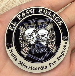 EL PASO POLICE CRIME DIVISION GANG UNIT CHALLENGE COIN