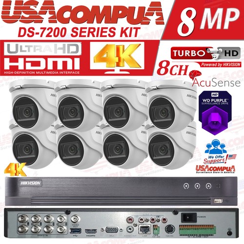 HIKVISION 4K Security Camera System Kit 8CH Turbo 8MP 4K MINI DOME (CUSTOM)