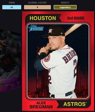 Topps Bunt Alex Bregman Heritage 5cc Red Chrome Base Digital Card 