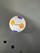 LOGO GOLF BALL- 1 NEW LIMITED EDITION CHROME SOFT TRUVIS MUSTARD YELLOW/PURPLE