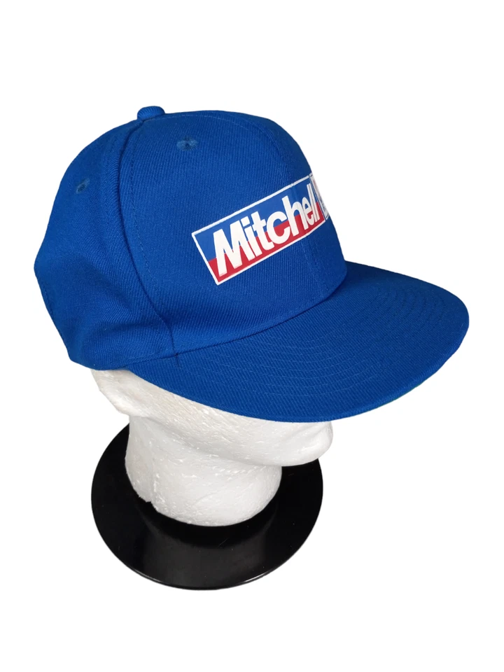 De colección Años 90 Mitchell MRID EPA Snapback Gorra Gorra Azul Adulto OSFM Foto 3 de 4