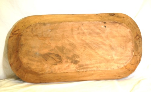 Primitive Wooden Dough Bowl Wood Table Centerpiece Country Kitchen Farmhouse - Picture 3 of 4