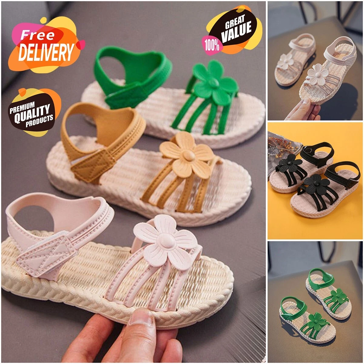 Suave Zapatos Sandalias Para Princesa Niñas Niños De Primavera Verano