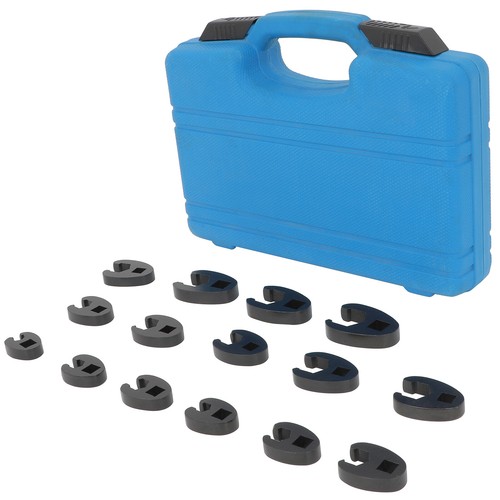 15Pcs Crowfoot Flare Nut Wrench Set Metric Tool Kit for 3/8''& 1/2'' - Picture 10 of 10