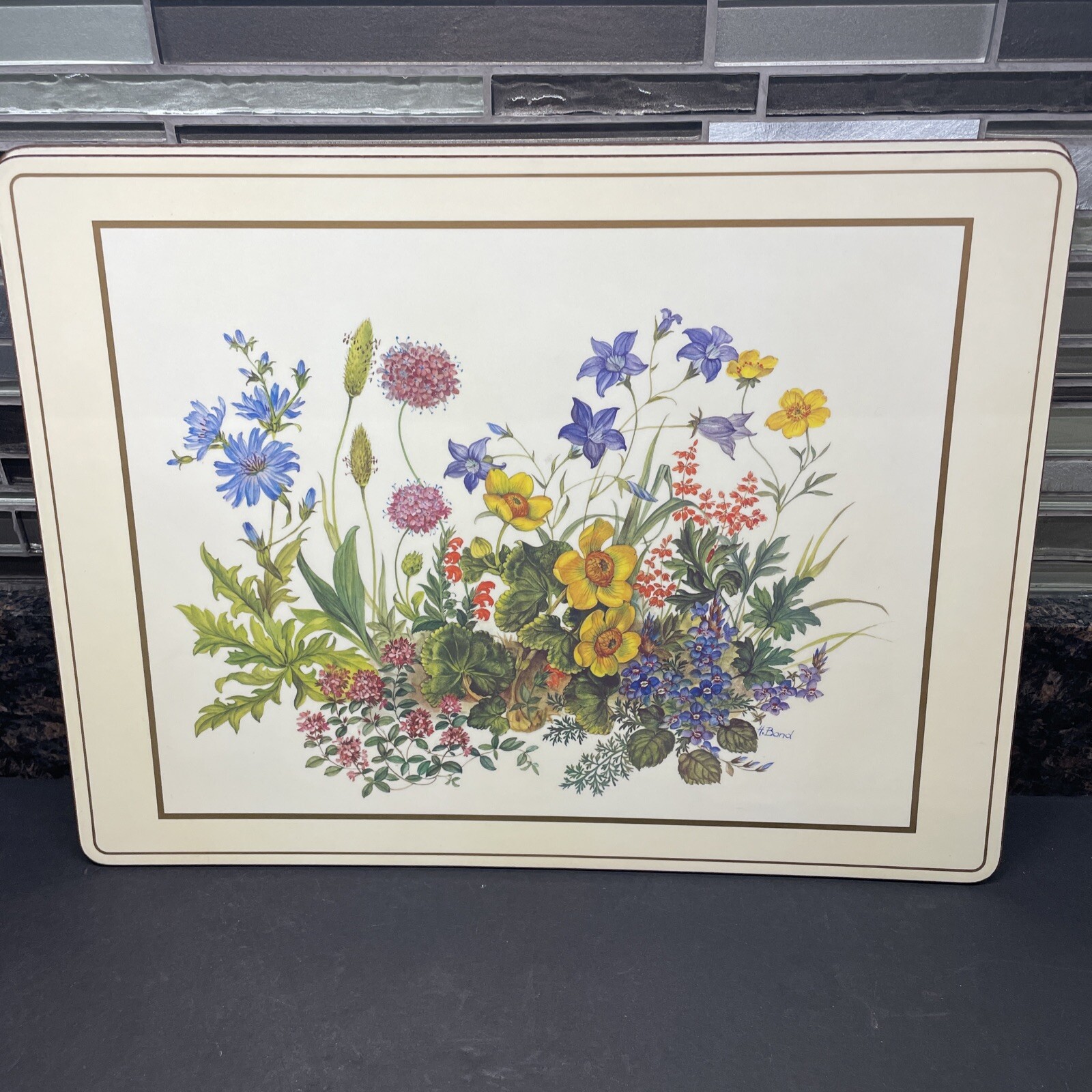 Pimpernel Meadow Flowers Set Of 4 Cork Back Placemats VGC eBay