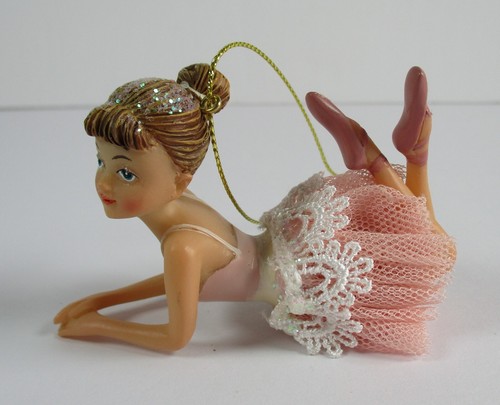 Pretty Ballerina with Tutu, Pink, Glitter, Resin, Ornament, Ballerina Gift, NEW - Picture 2 of 5