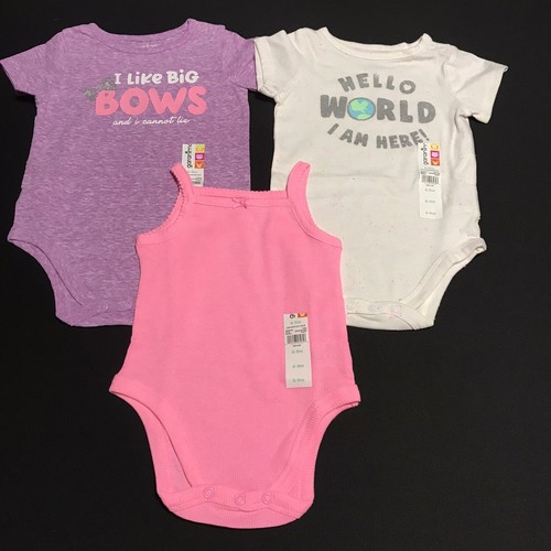 Baby Girl's Stylish & Cute Bodysuits & Tops -Multicolor size 6-9 Months LOT OF 6 - Picture 3 of 12