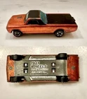 Rare 1968 Hot Wheels Redline Custom Fleetside Orange Painted Base Front & Tail