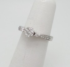 1/2CT Natural Diamond Anniversary Engagement Wedding Ring Bridal 14K White Gold