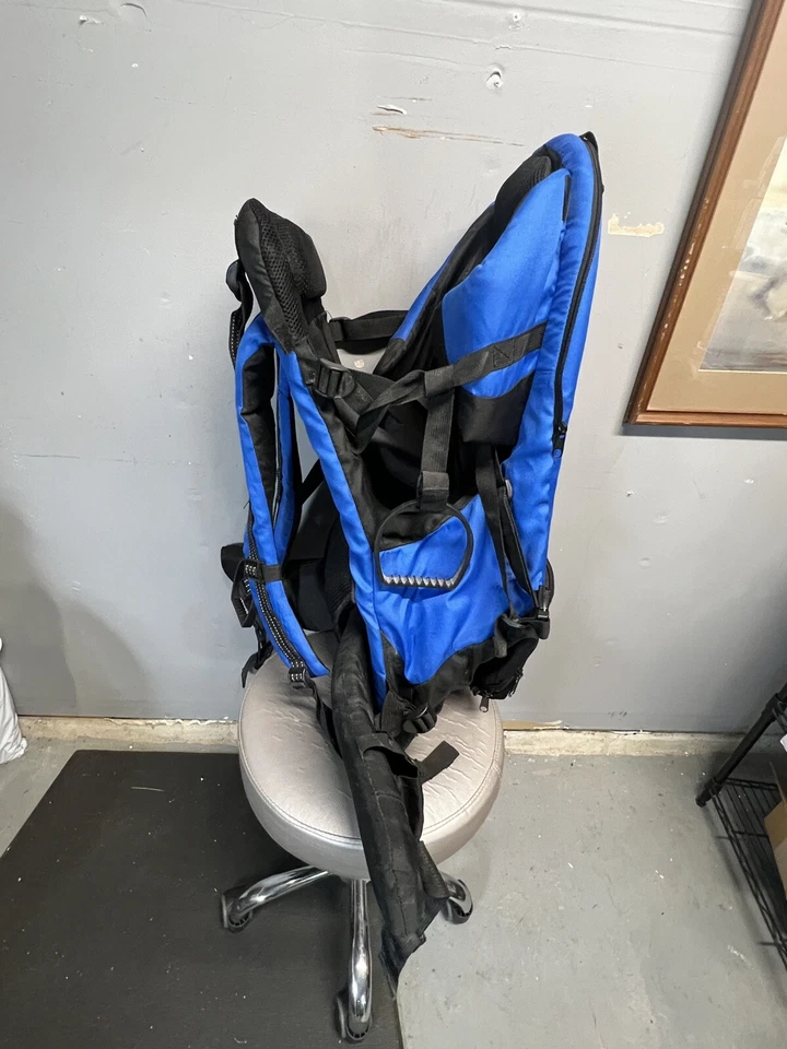 轻便儿童背带远足背包蓝色黑色 — 第 4/4 张图片