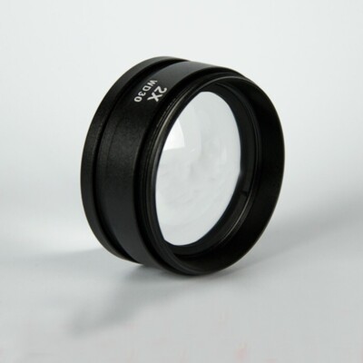 1PC M48*0.75 2X Auxiliary Lens WD30 Barlow Objective Lens for Stereo Microscope