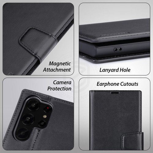 For Samsung Galaxy S25 Edge S24 S23 S22 S21 S20 Plus Ultra Leather Wallet Case - Picture 6 of 15