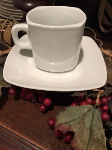 Crown Baccara Italy White Coffee Tea Cup And Saucer - 第 1/9 張圖片
