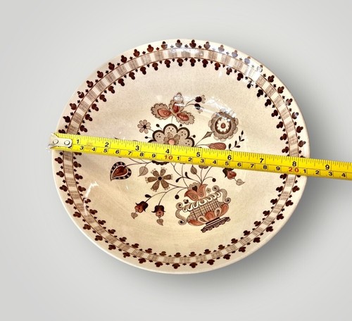 Vintage Johnson Bros Jamestown braune runde Schale England Staffordshire gebraucht - Bild 4 von 13