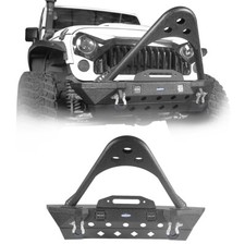 Stinger Bar Stubby Front Bumper W Led Spotlight For Jeep Wrangler Jk 07-18