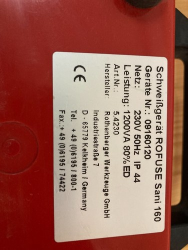 ROTHENBERGER Roweld Rofuse Sani 160 - Picture 5 of 8