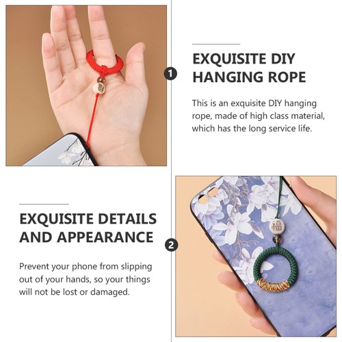 4 Pcs Rutschringschnalle Lanyard Handy Hängendes Seil Kreatives Telefonseil - Zdjęcie 9 z 12