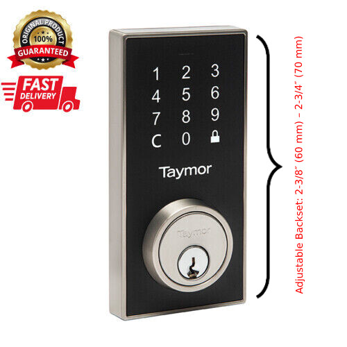 Taymor Centinel 3 Bluetooth Keyless Digital Deadbolt Lock for Doors-image