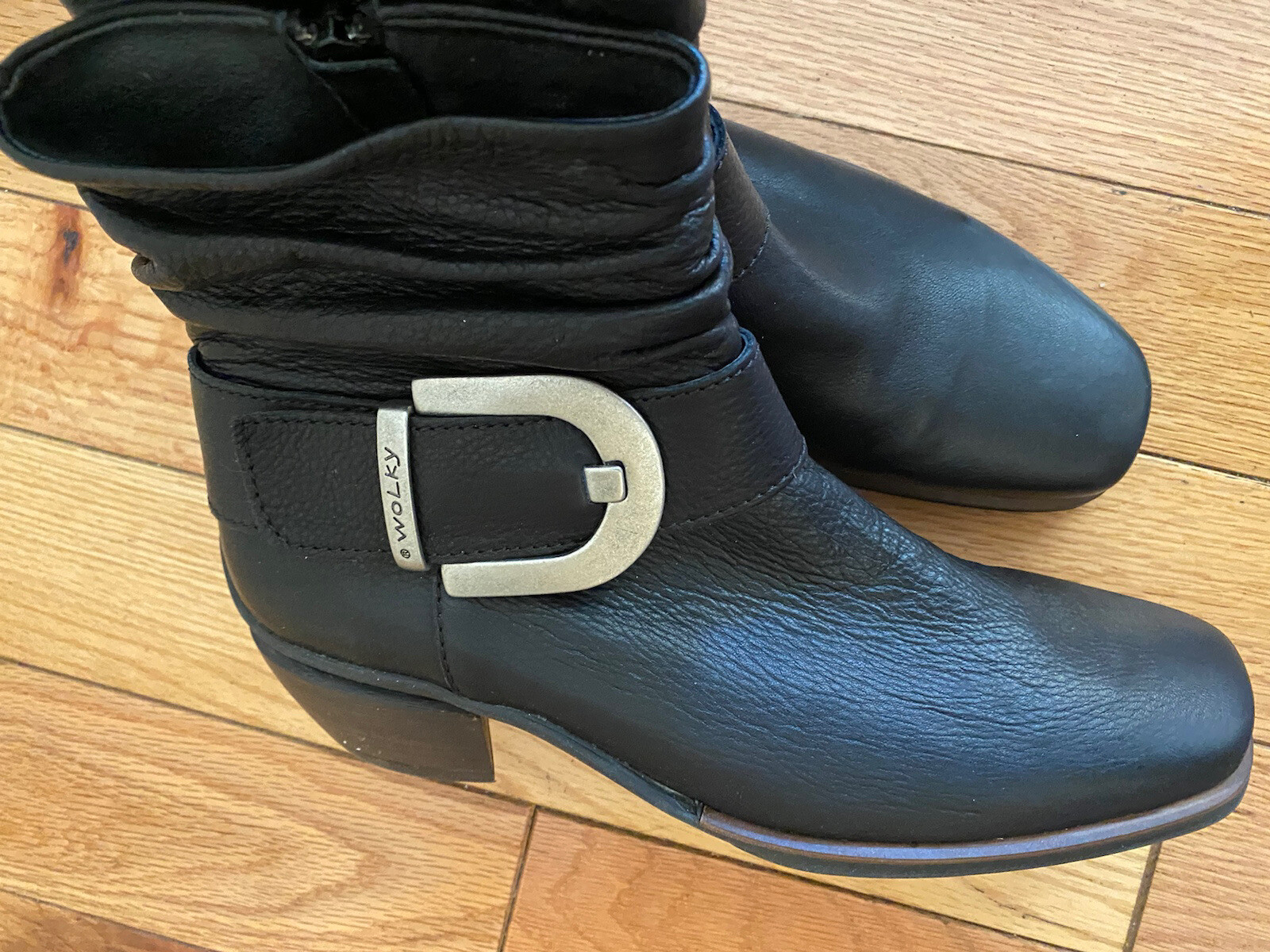 Wolky Women\u0026#039;s Ankle Boots Black Leather Shelby 2 Slouch Boot Blue Size  41 | eBay