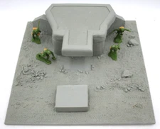 Verlinden? WWII 1/35 Pill Box Bunker Vignette + Base + Figures Lot Diorama Resin