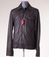$3850 Isaia Napoli Dk Gray Nappa Lambskin Leather Flight Jacket 50/m Bomber on sale $3850 Isaia Napoli Dk Gray Nappa Lambskin Leather Flight Jacket 50/m Bomber on sale