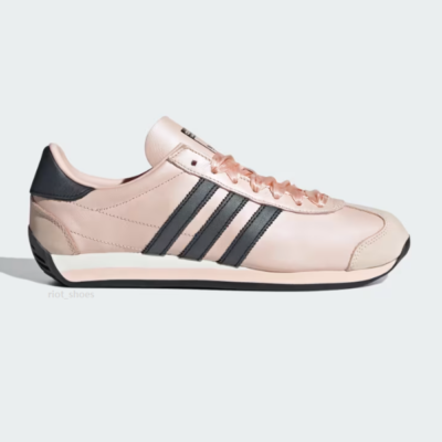 靴 adidas country og leather ADIDAS ORIGINALS Country OG suede-trimmed leather sneakers