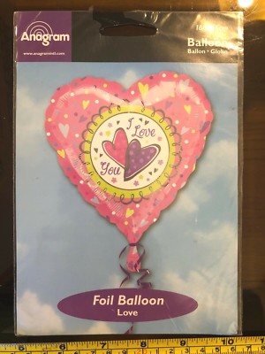 Valentinstag Valentinstag Herz Rosa Ich liebe dich Anagramm Rund Folienballon 18''