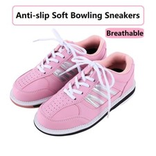 Women Anti-slip Right Hand Bowling Sneakers Lace Up Breathable Bowling Trainers