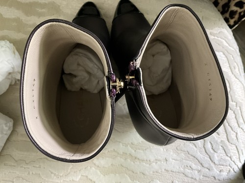 Chanel Matte Purple Captoe Bootie- Size 38 - Picture 9 of 11