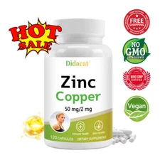 Zinc & Copper extract Capsules Antioxidant, Immune Support,Urinary Tract Health