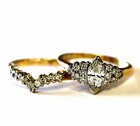 14k yellow gold .97ct marquise diamond engagement ring wrap wedding band 5.9g — photo 7