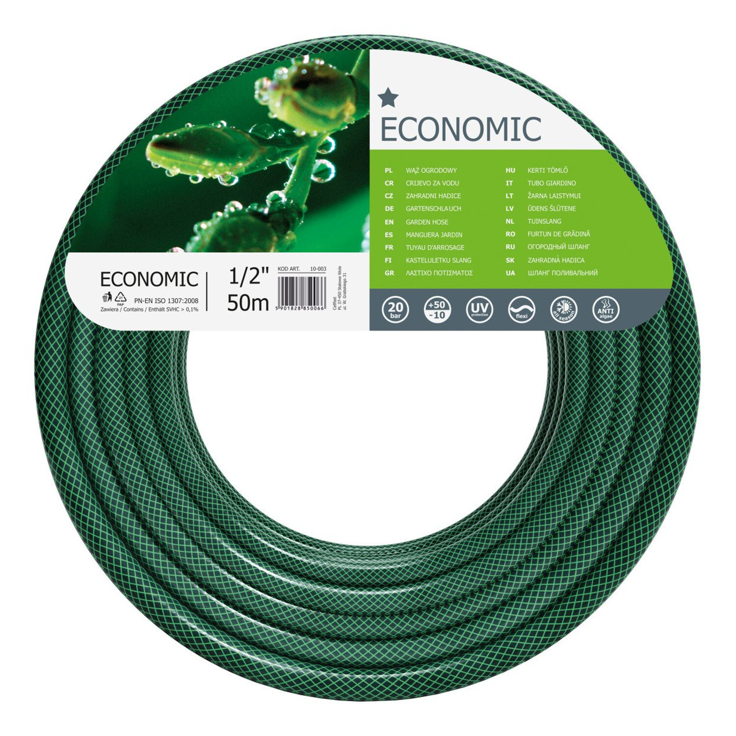Tubo Giardino Cellfast 50m 1/2" Economic 10-003: Irrigazione Pratica