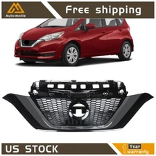 Front Upper Grille Black Fit For Nissan Versa Note 2017 2018 2019 NI1200290
