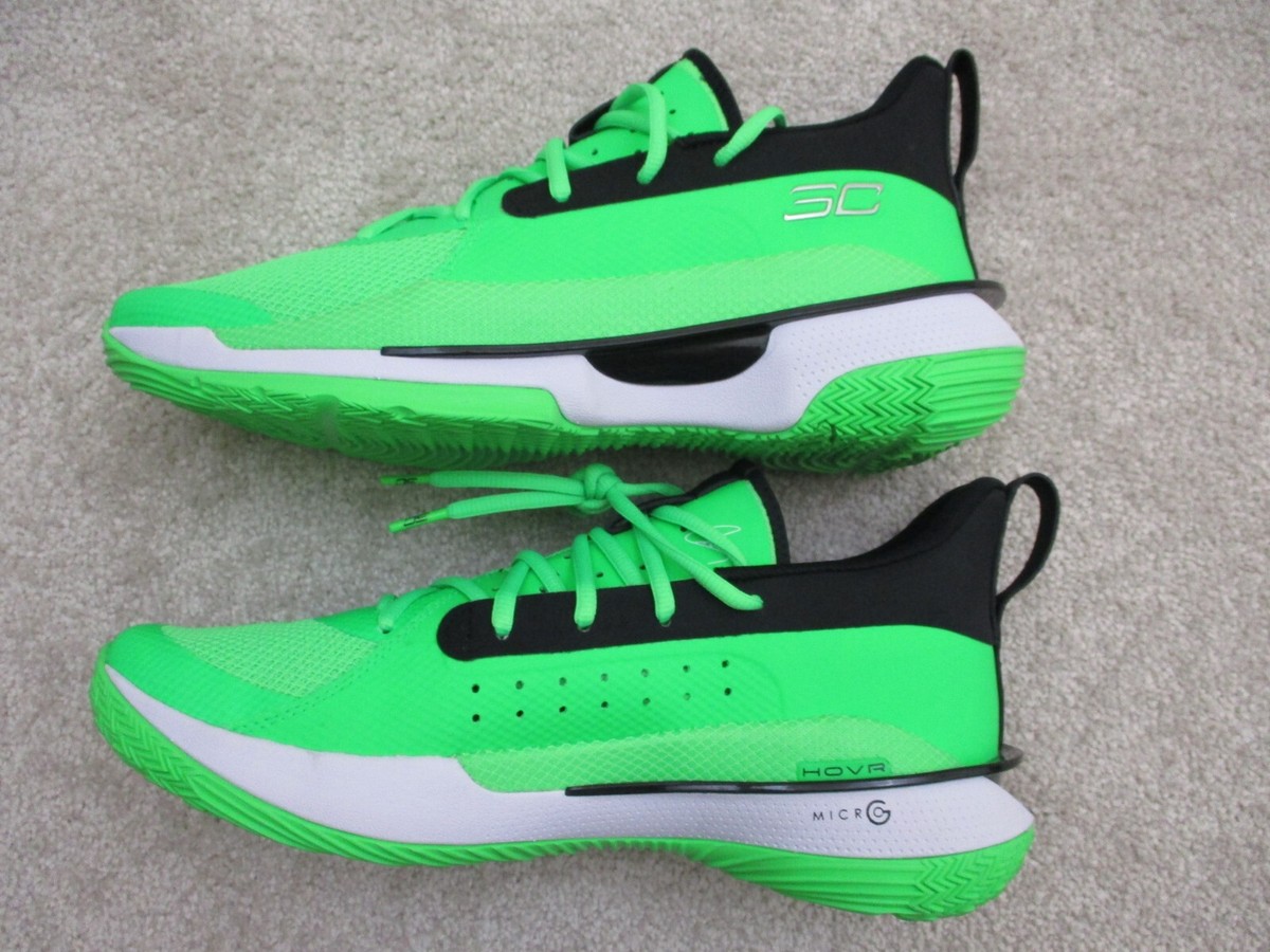Under Armour Curry 7 Team Basketball Shoe Green Black Men\'s Size 11 3023838-306 Under Armour Curry 7 Team Basketball Shoe Green Black Men main image 2