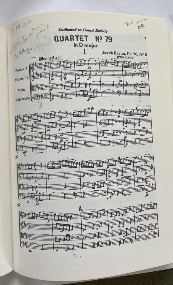 Haydn string quartets Op. 74, 76. 77 miniature study score - Image 4 of 4