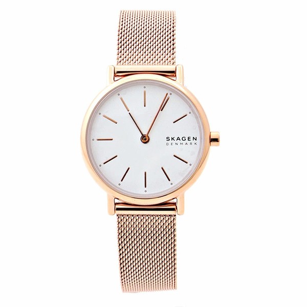 Skagen SKW2694 Anita Damenuhr WeißEs Zifferblatt Goldfarbenes Armband Neu R80...-image