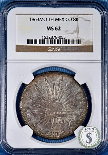 1863 Mexico 8 Reales — photo from another recent sale