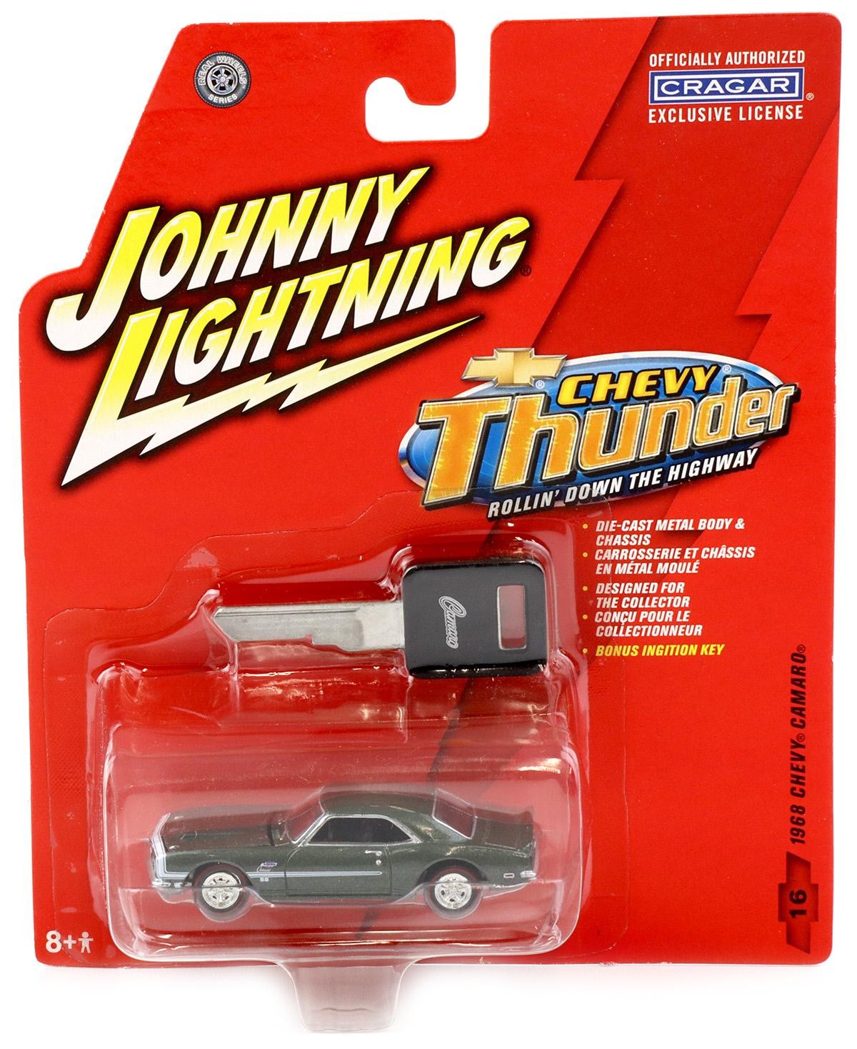 1:64 Johnny Lightning PM 1968 Chevrolet Camaro Green Metallic Chevy Thunder